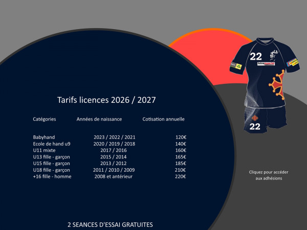 Ouverture des créations des licences pour la saison 2026 / 2027
